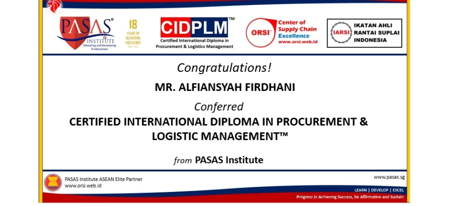 Congratulation to Mr. Alfiansyah, who has succesfully completed and conferred the CIDPLM