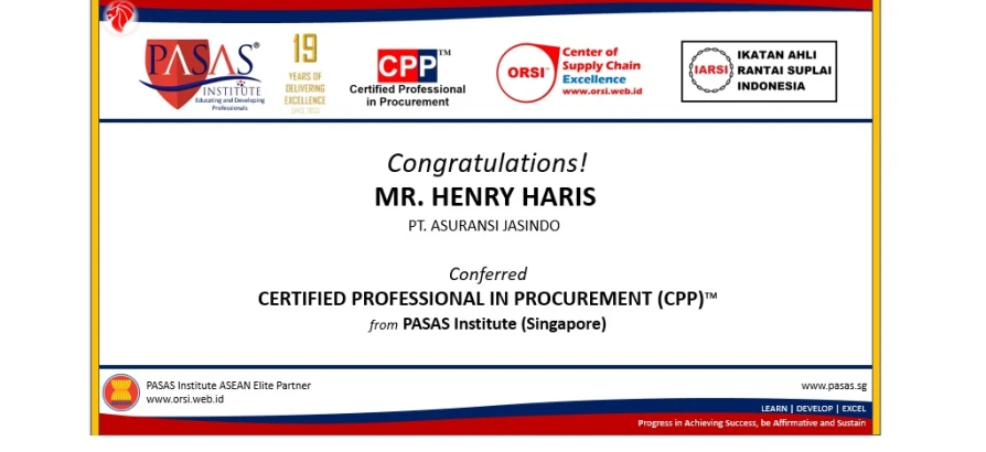 Congratulation to Mr. Henry Haris!