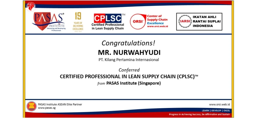 Congratulation to Mr. Nurwahyudi!