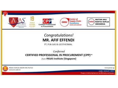 Congratulation to Mr Afif Effendi