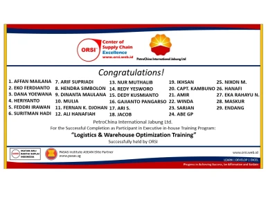 Congratulations to Petrochina International Inhouse Training Participants