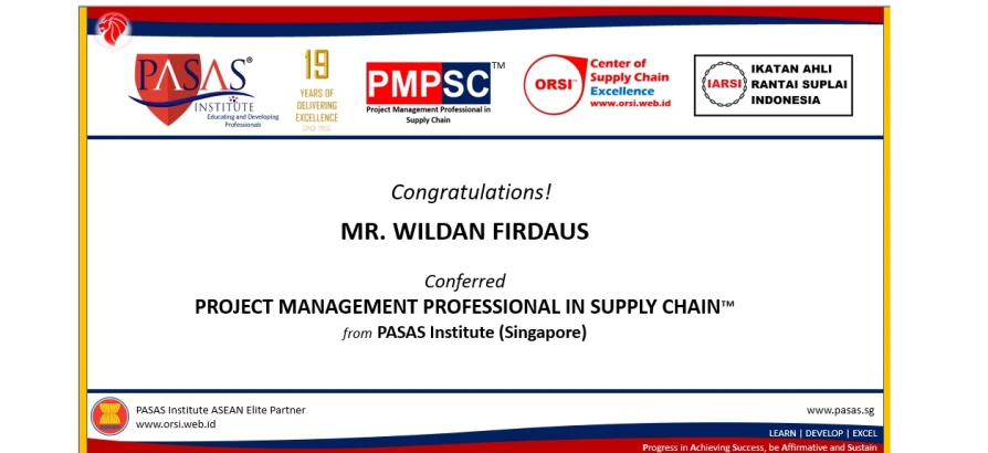 Congratulation to Mr. Wildan Firdaus!