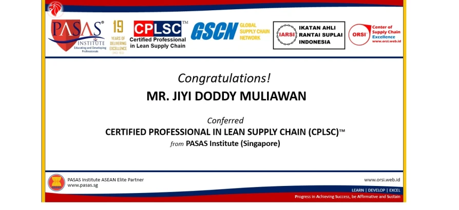 Congratulation to Mr. Jiyi Doddy Muliawan!