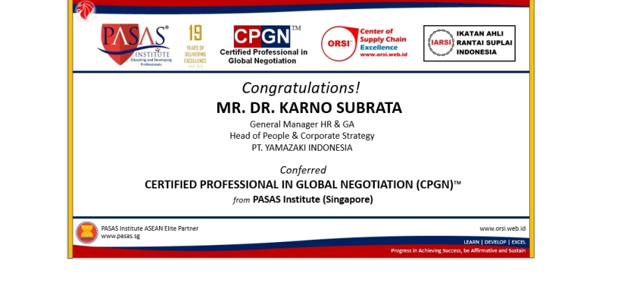 Congratulation to Mr. Dr. Karno Subrata!