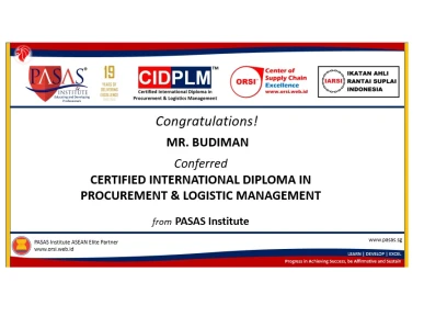 Congratulation to Mr Budiman