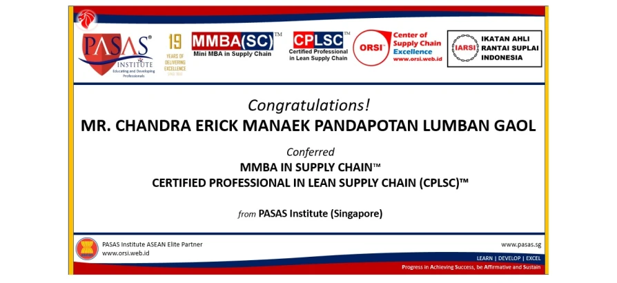 Congratulation to Mr. Chandra Erick Manaek Pandapotan Lumban Gaol!