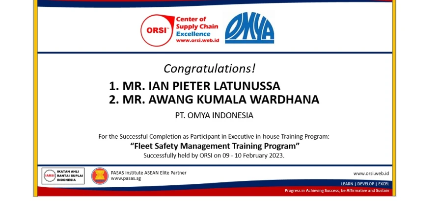 Congratulations to Mr. Ian P. Latunussa & Mr. Awang K. Wardhana!