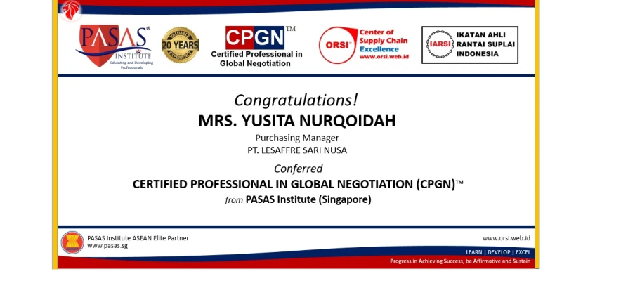 Congratulation to Mrs. Yusita Nurqoidah!