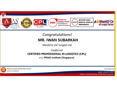 Congratulation to Mr Iwan Subarkah