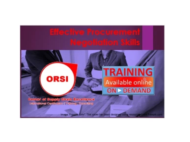 Effective Procurement Negotiation Skills Training