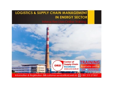 Logistics  Supply Chain Management in Energy Sector Training Program