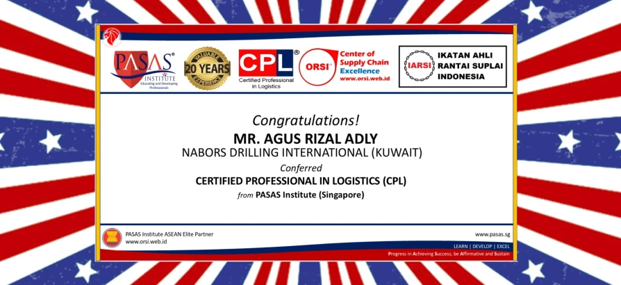 Congratulation to Mr. Agus Rizal Adly!