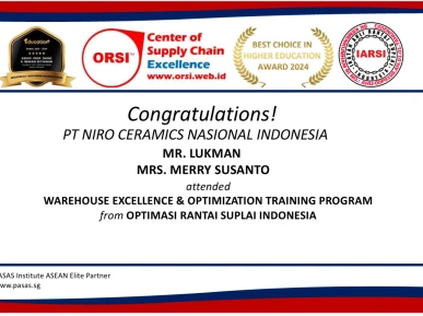 Congratulations to all Participants from Niro Ceramics Nasional Indonesia