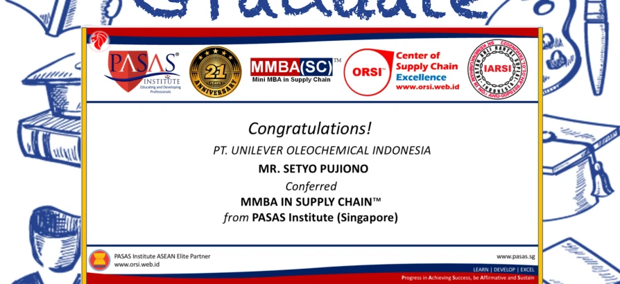 Congratulations to the Participant from PT. Unilever Oleochemical Indonesia!