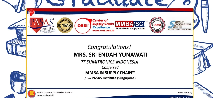 Congratulations to the participant from PT. SUMITRONICS INDONESIA!