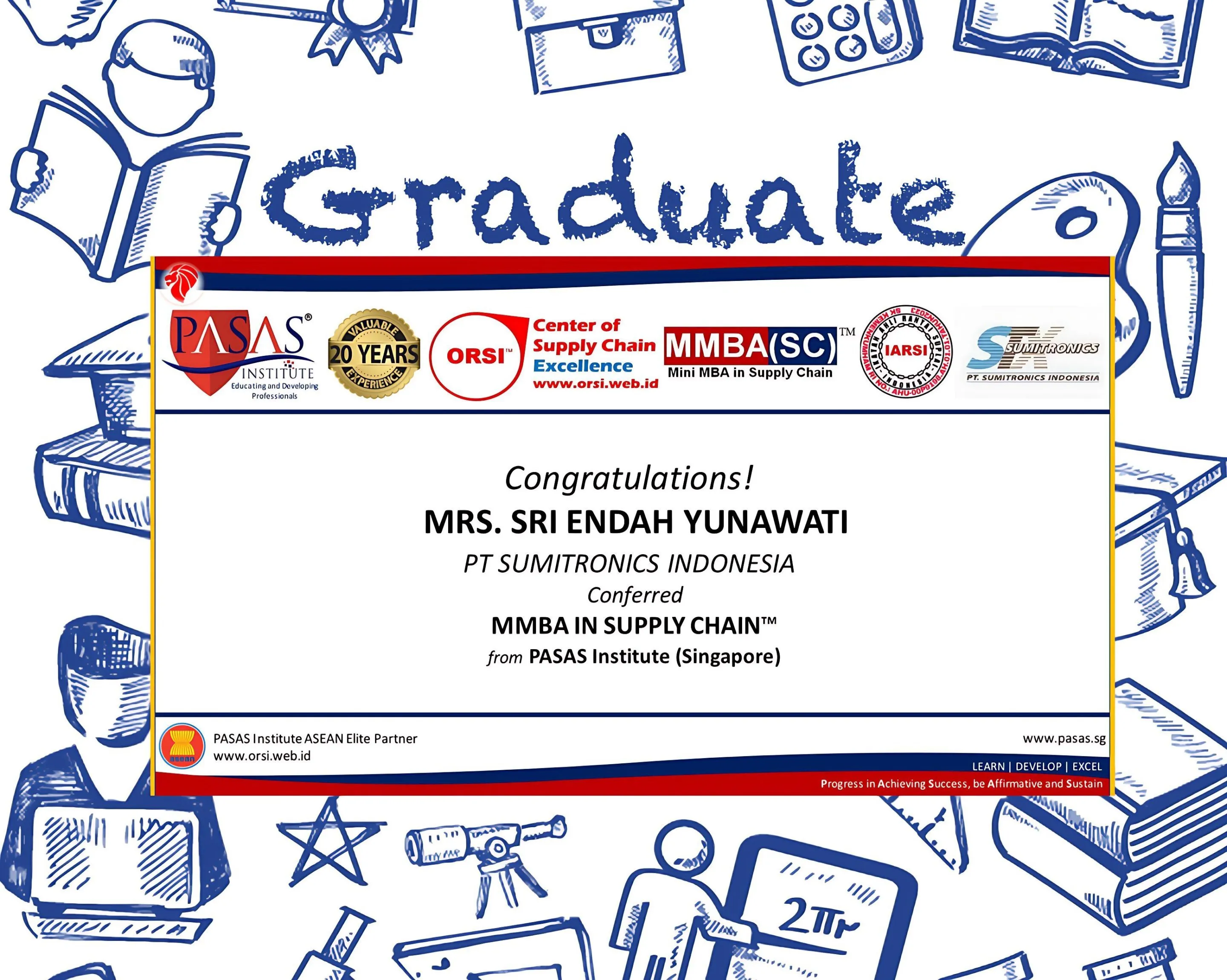 Congratulations To The Participant From PT. SUMITRONICS INDONESIA ...