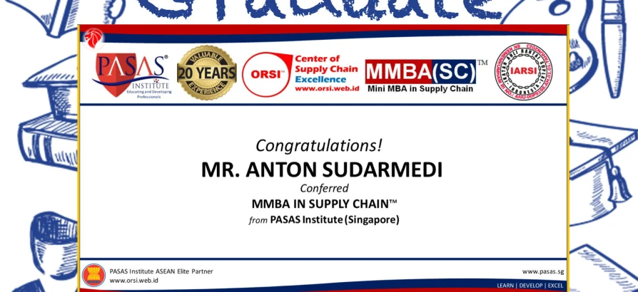 Congratulations to Mr. Anton Sudarmedi!