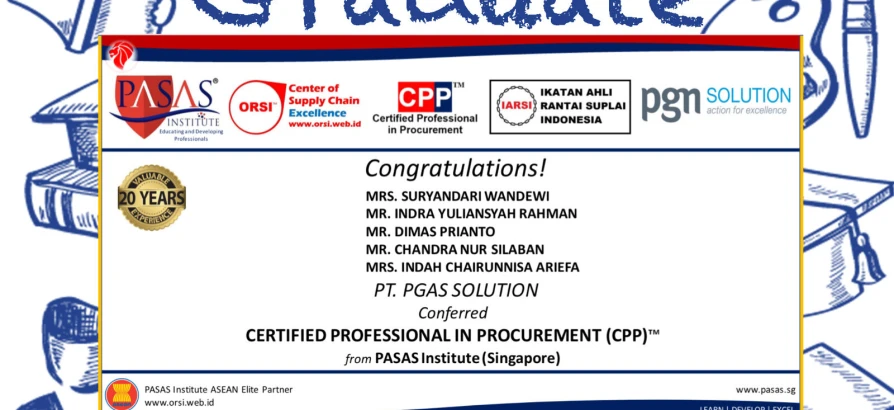 Congratulations to the Participants from PT. PGAS SOLUTION!