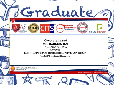 Congratulations to the Participant from PT Elnusa Petrofin for successfully completing the CITS international certification program