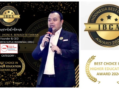 Best Choice In Higher Education Award 2024 Assoc Prof Hon R Beniadi Setiawan