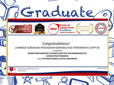 Congratulations to LKPP RI for successfully completing the BUMN Procurement Business Process Recommendation Consulting Program